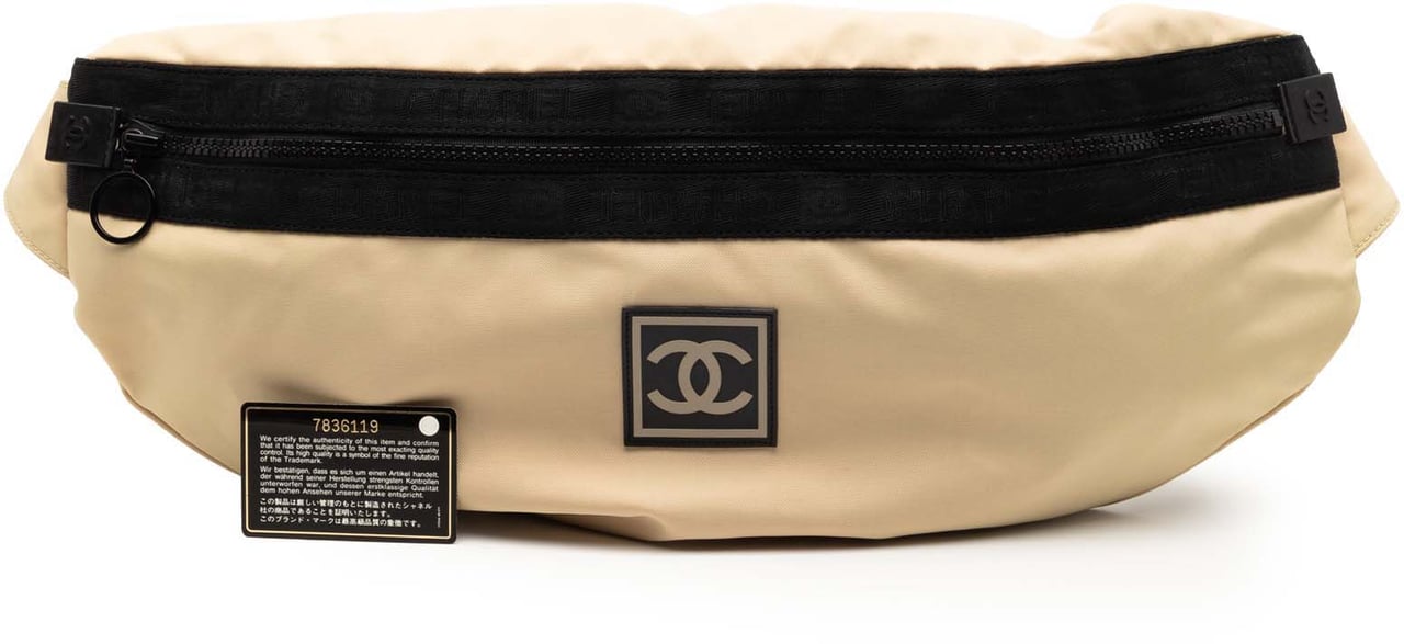 Chanel Nylon CC Sport Line Belt Bag Bruin
