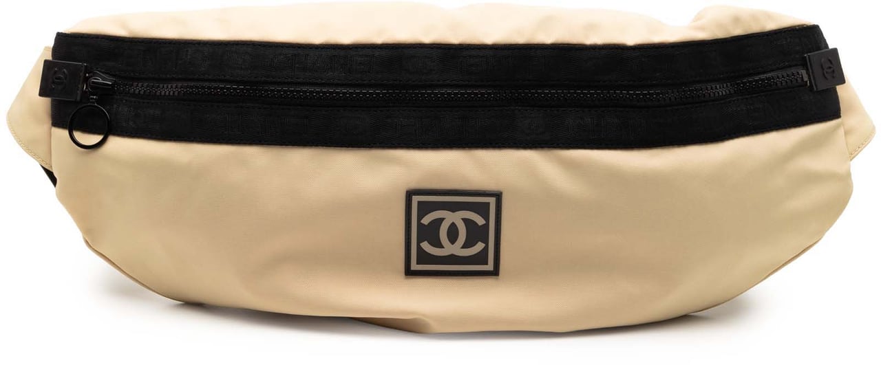 Chanel Nylon CC Sport Line Belt Bag Bruin