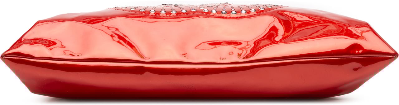 Chanel CC Patent Crystal Strass Embellished Bonbons Tote Rood