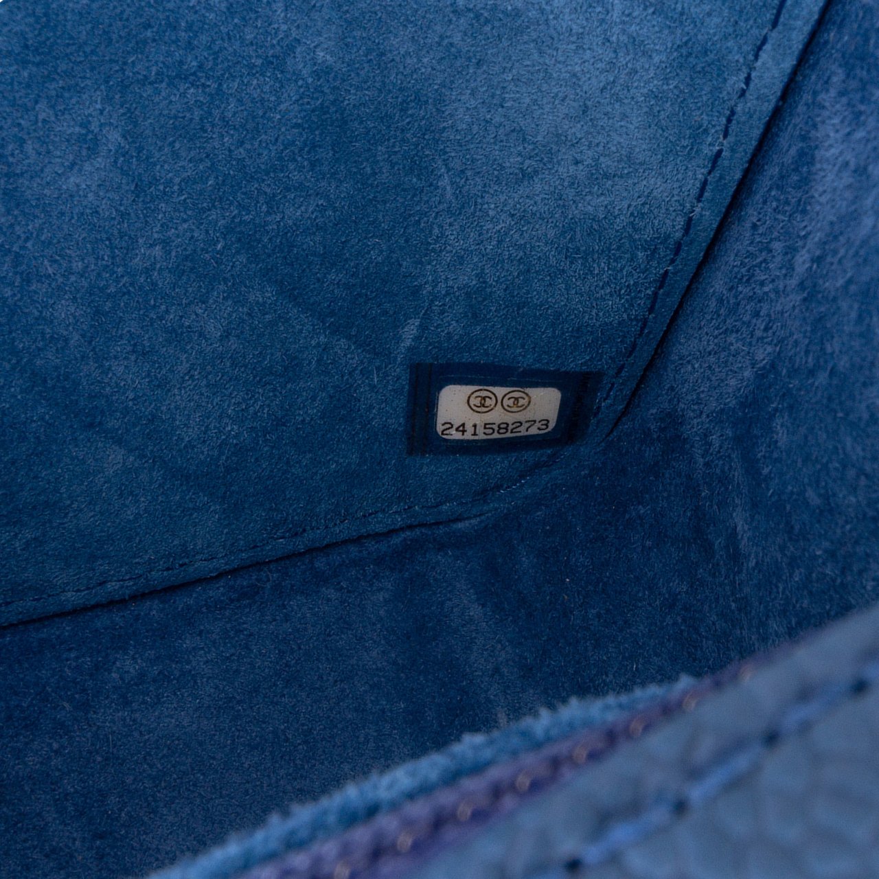 Chanel Mini Square Pure Classic Caviar Single Flap Blauw