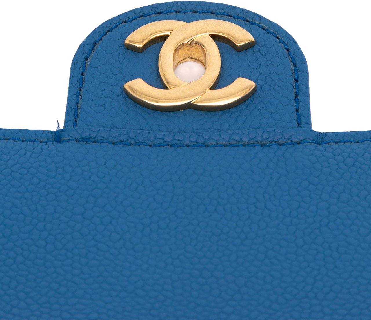 Chanel Mini Square Pure Classic Caviar Single Flap Blauw
