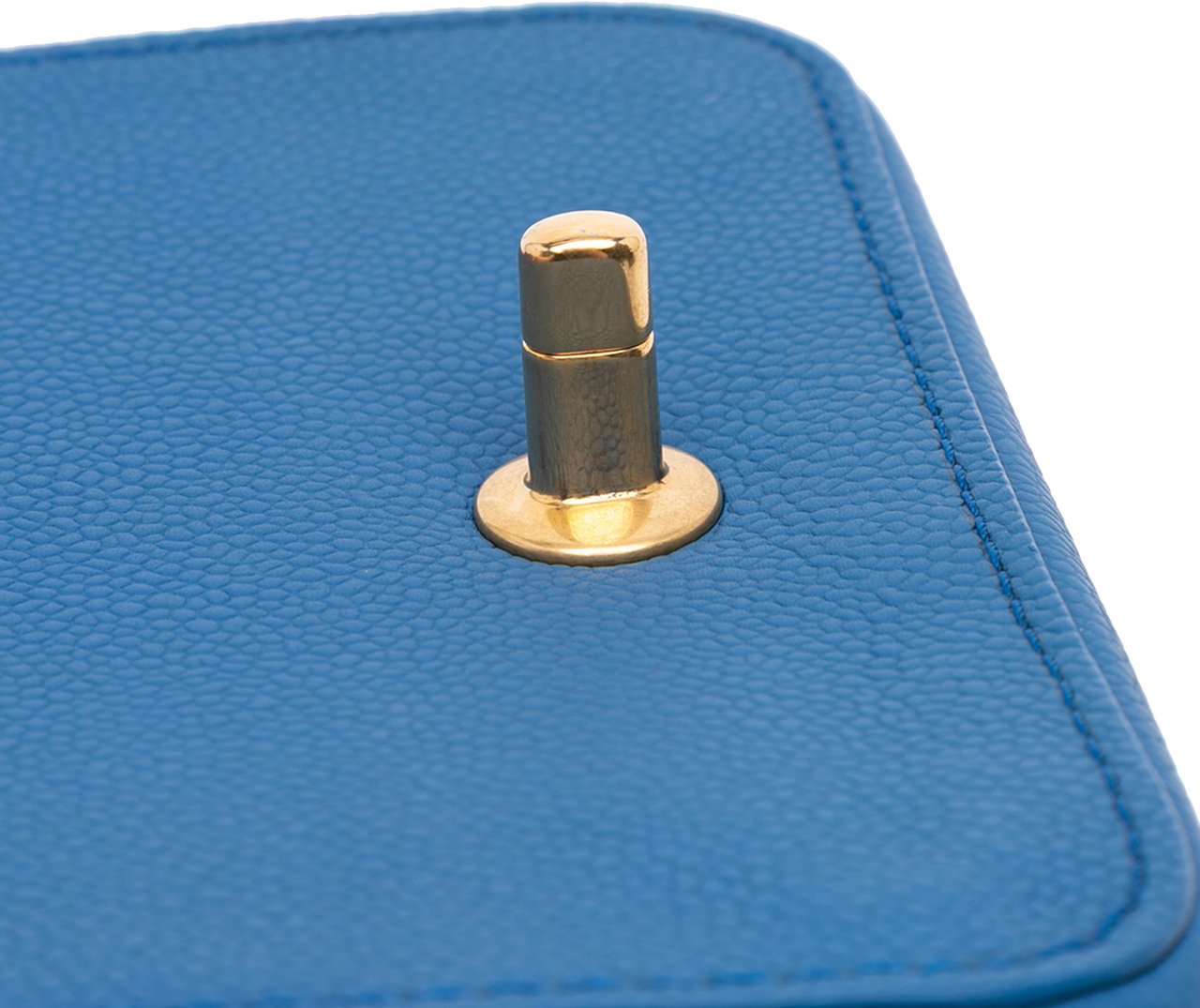 Chanel Mini Square Pure Classic Caviar Single Flap Blauw