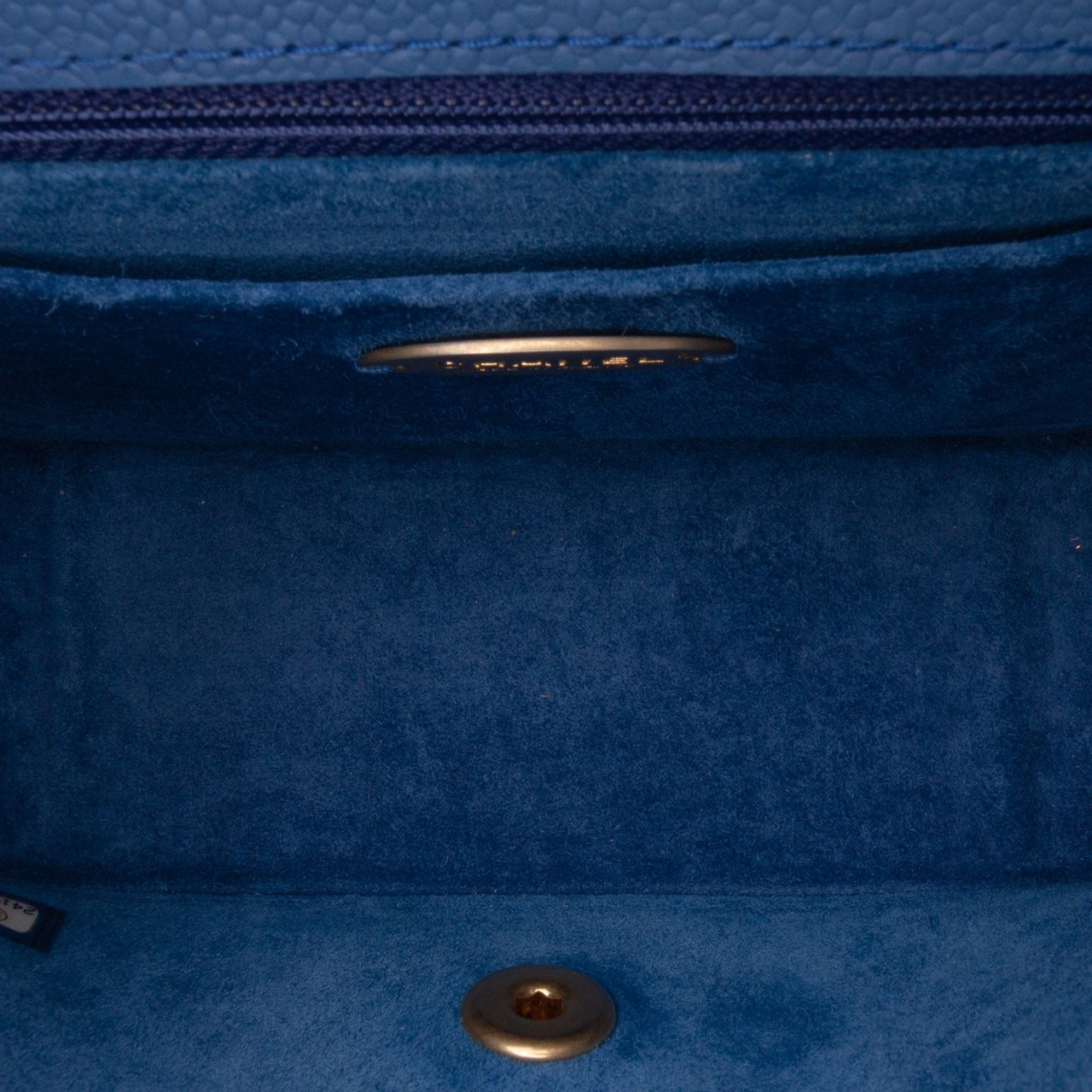 Chanel Mini Square Pure Classic Caviar Single Flap Blauw