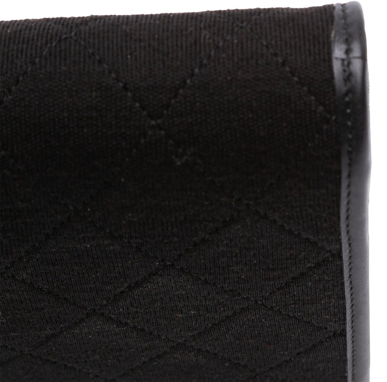 Chanel CC Quilted Jersey Chain Flap Zwart