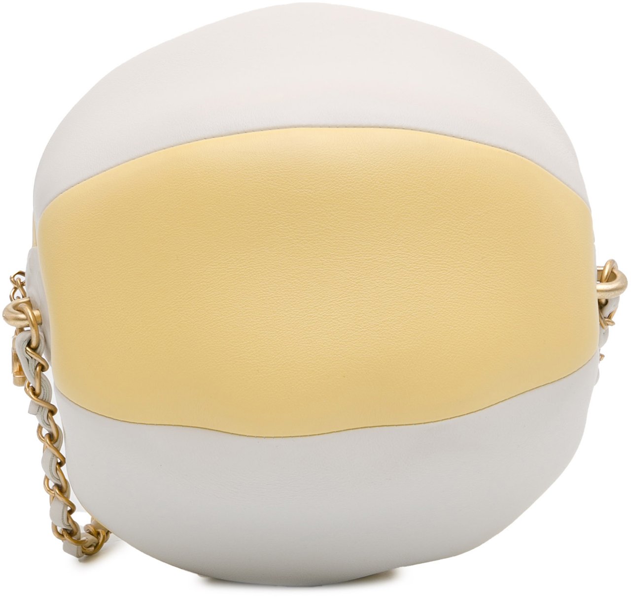 Chanel Calfskin Coco Beach Ball Bag Geel