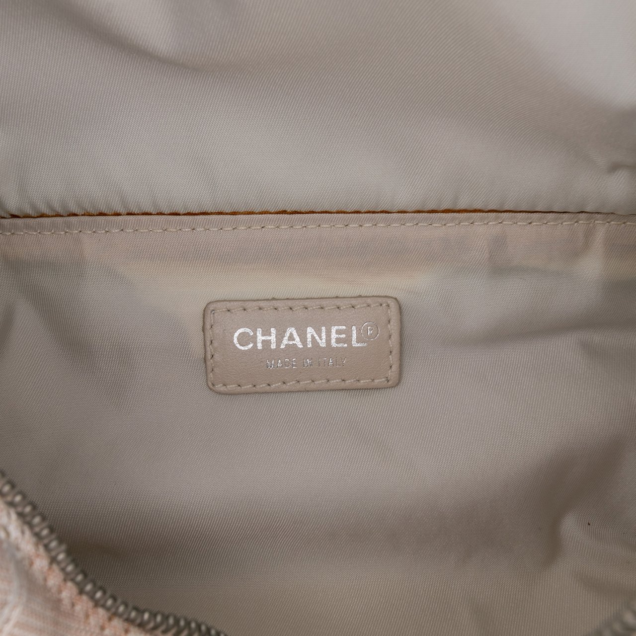 Chanel New Travel Line Nylon Vanity Bag Bruin