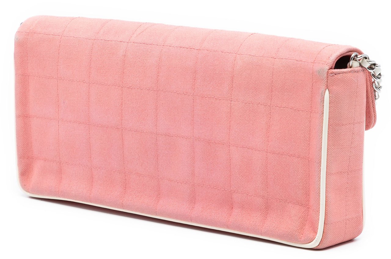 Chanel Chocolate Bar Canvas East West Flap Roze