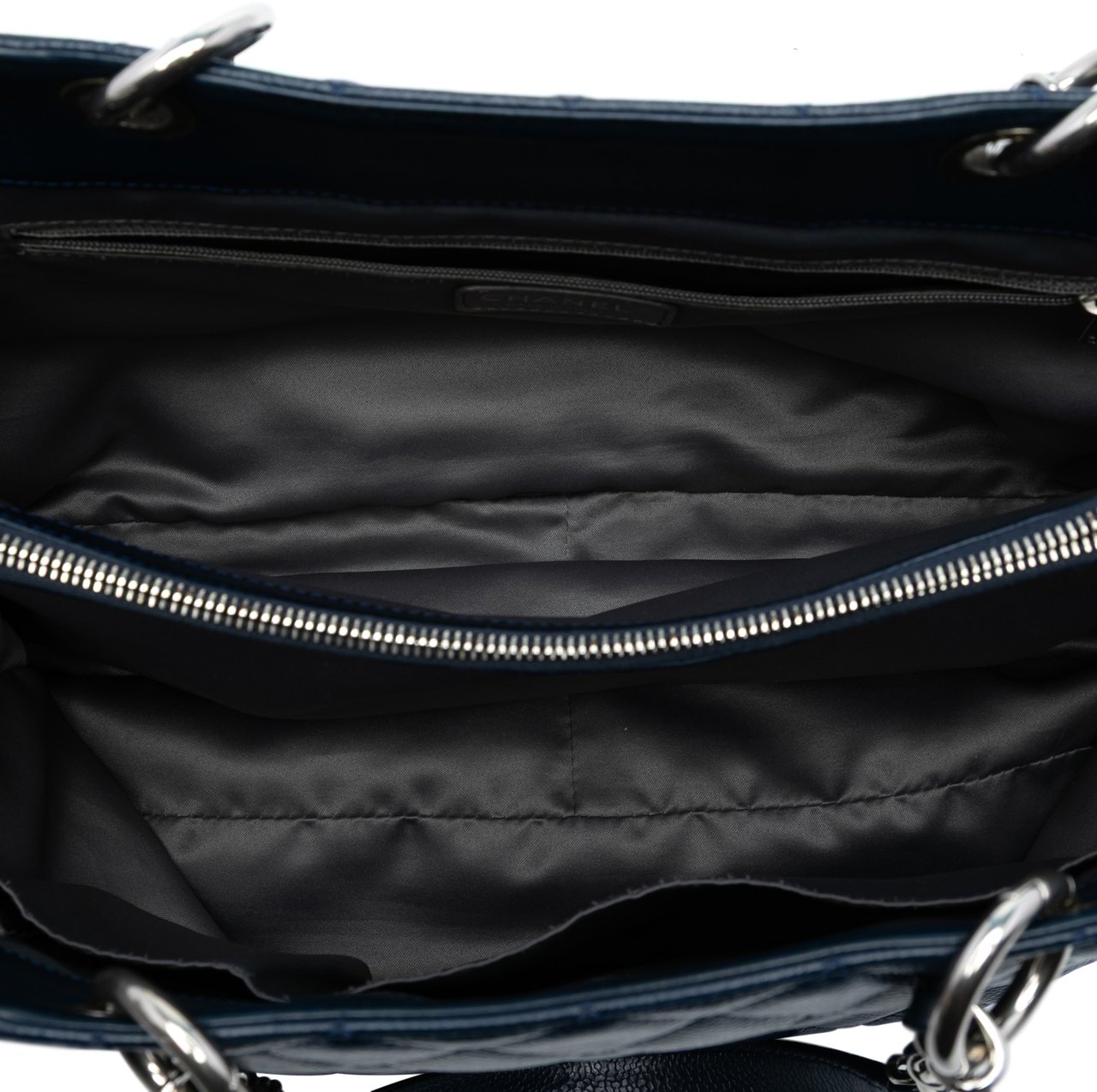 Chanel Caviar Grand Shopping Tote XL Blauw