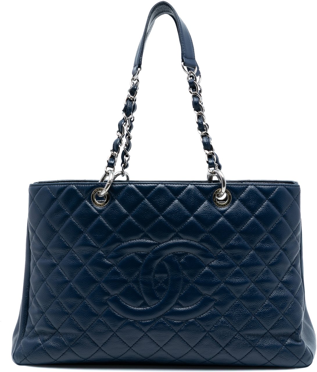 Chanel Caviar Grand Shopping Tote XL Blauw