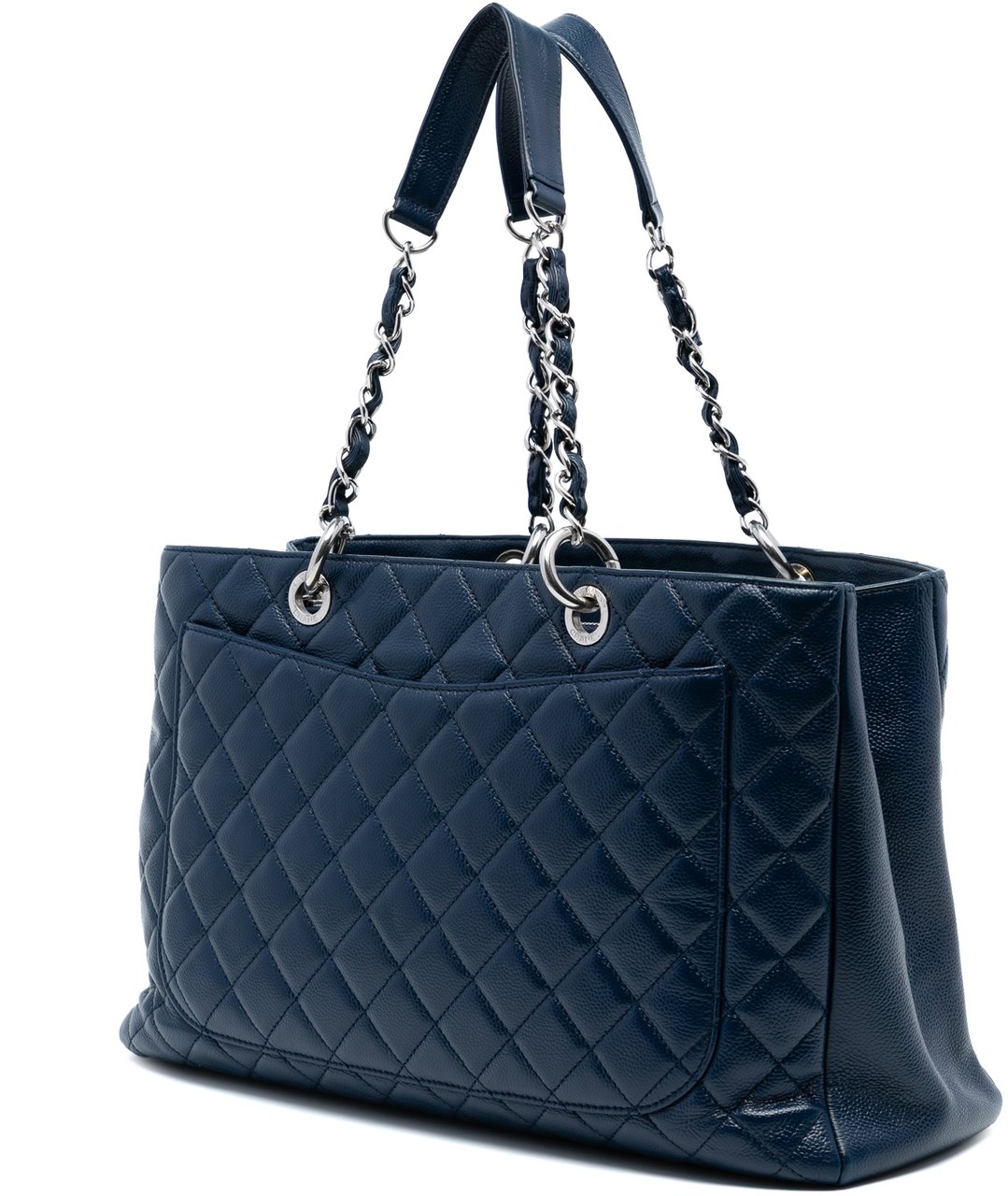 Chanel Caviar Grand Shopping Tote XL Blauw
