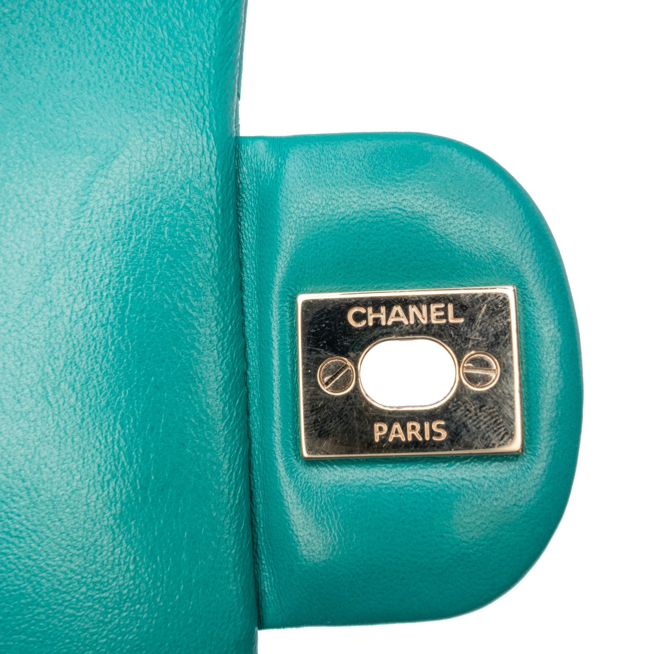 Chanel Mini Rectangular Classic Lambskin Single Flap Blauw