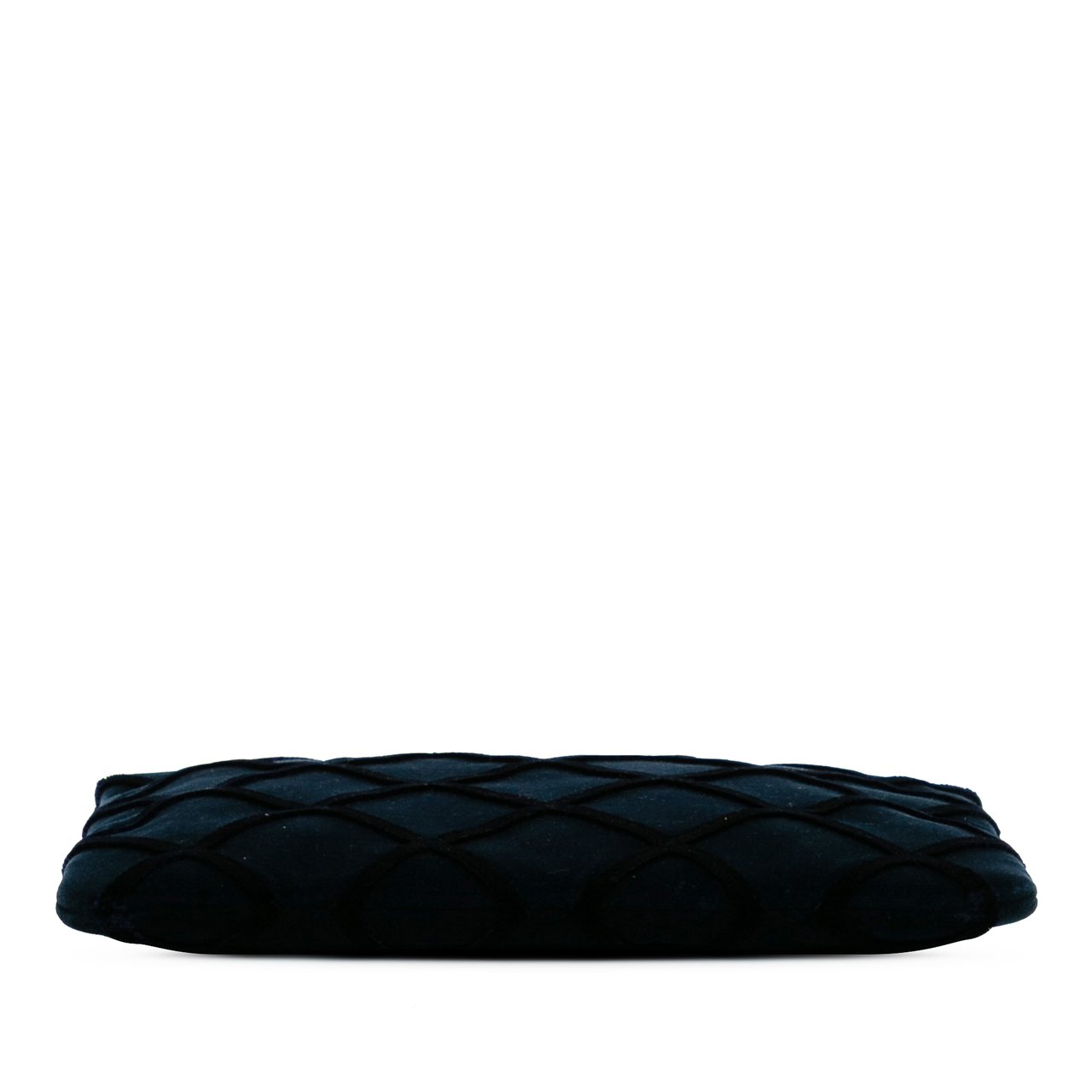 Chanel Medium CC Quilted Velvet O Case Clutch Blauw