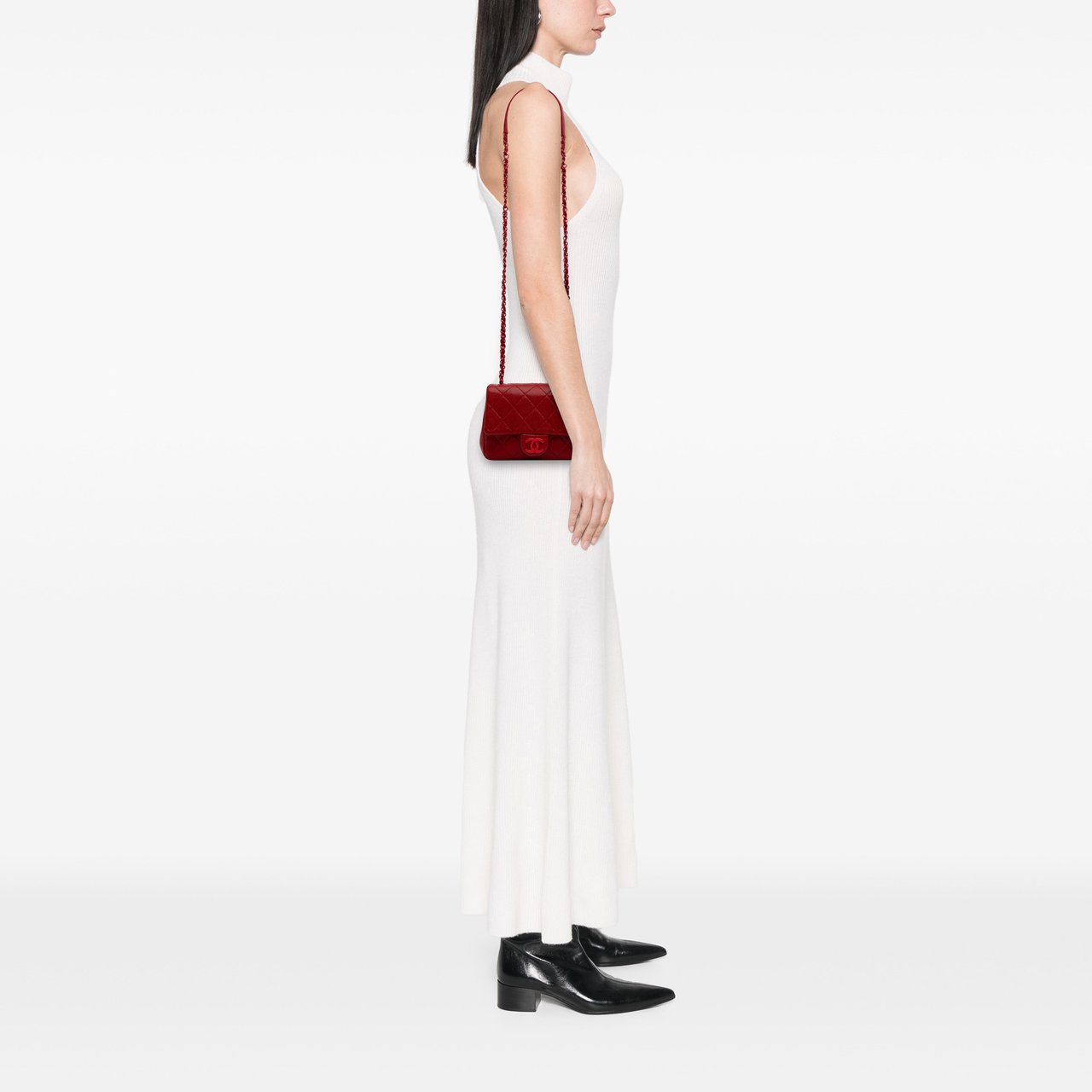 Chanel Mini Square Caviar Incognito Flap Rood
