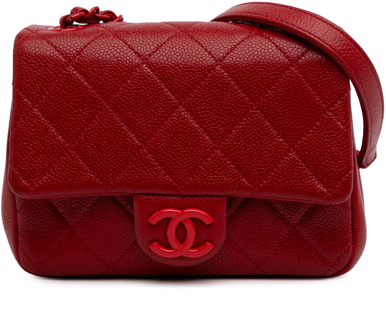 Chanel Mini Square Caviar Incognito Flap Rood