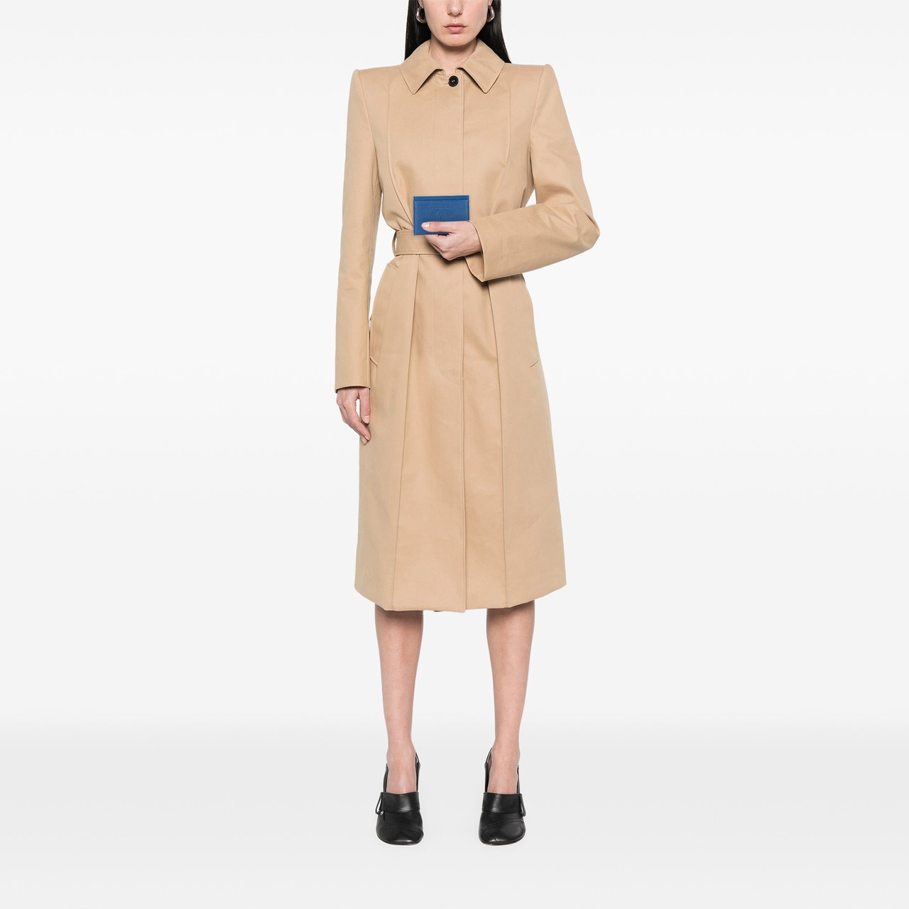 Chanel CC Caviar Card Holder Blauw