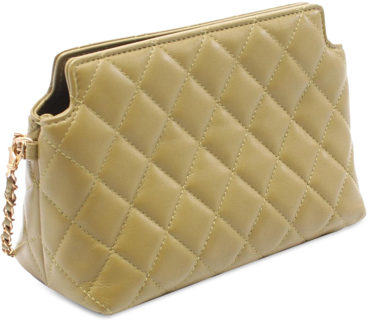 Chanel Quilted Lambskin Leo Shoulder Bag Groen