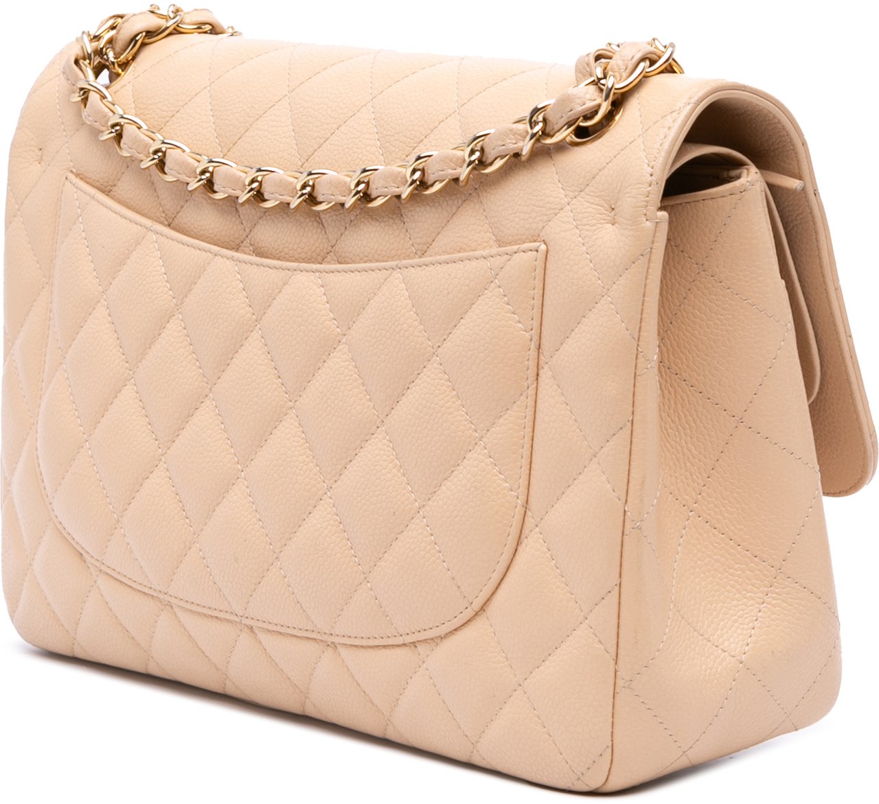 Chanel Jumbo Classic Caviar Double Flap Bruin