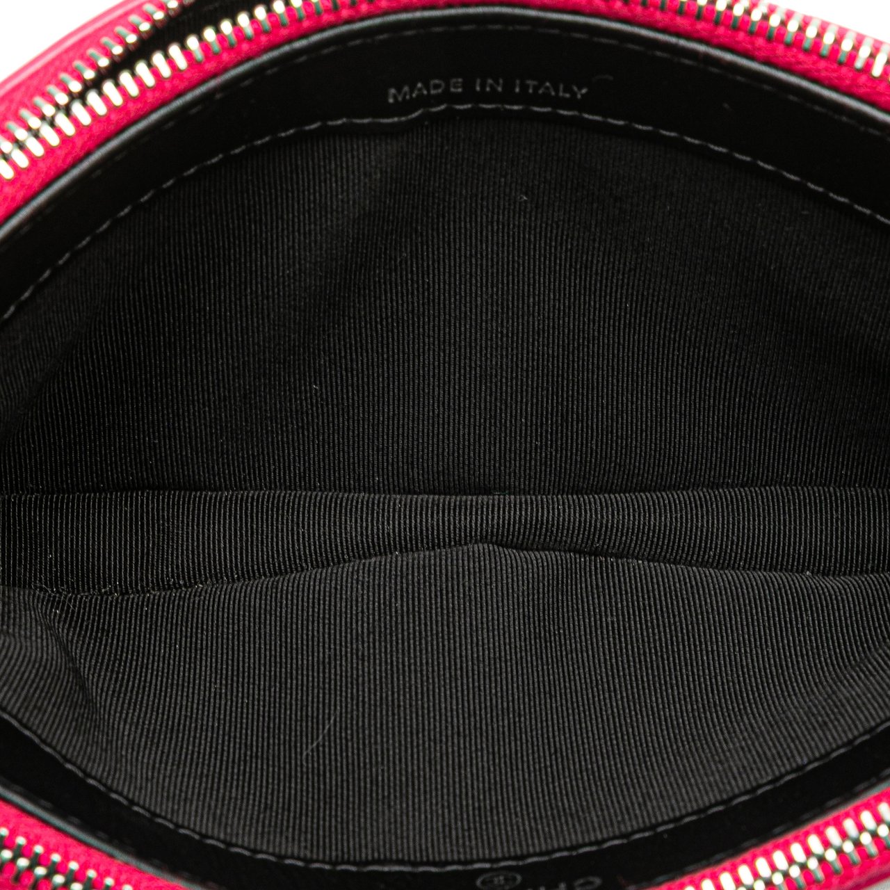 Chanel Bicolor Patent Double Zip Wallet on Chain Roze