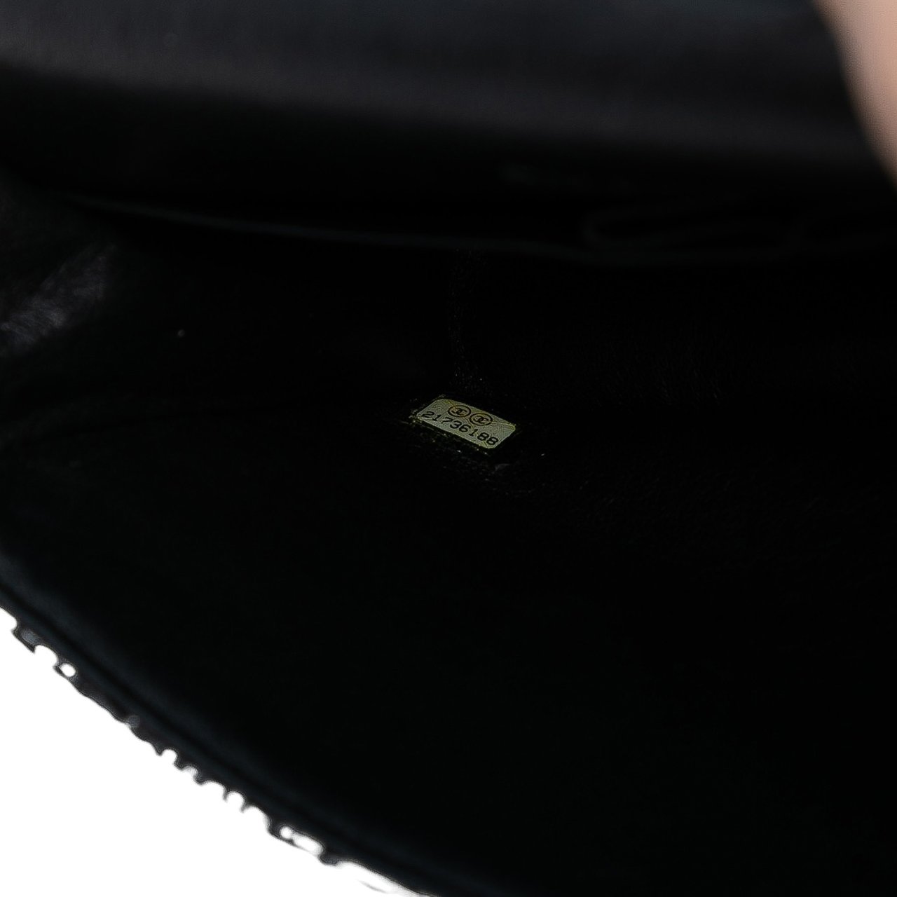 Chanel Medium Classic Tweed Double Flap Zwart