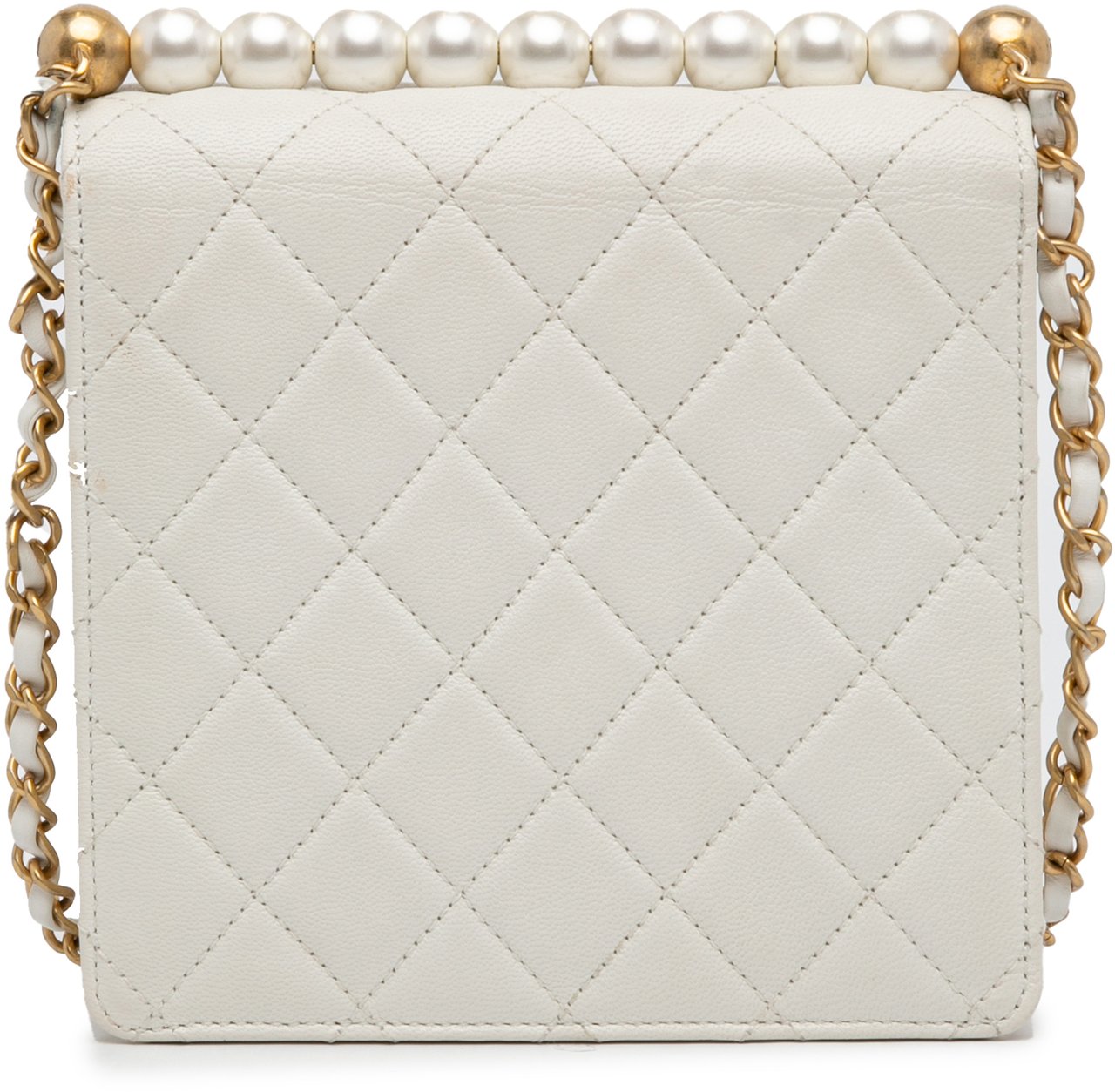 Chanel Small Lambskin Chic Pearls Flap Wit