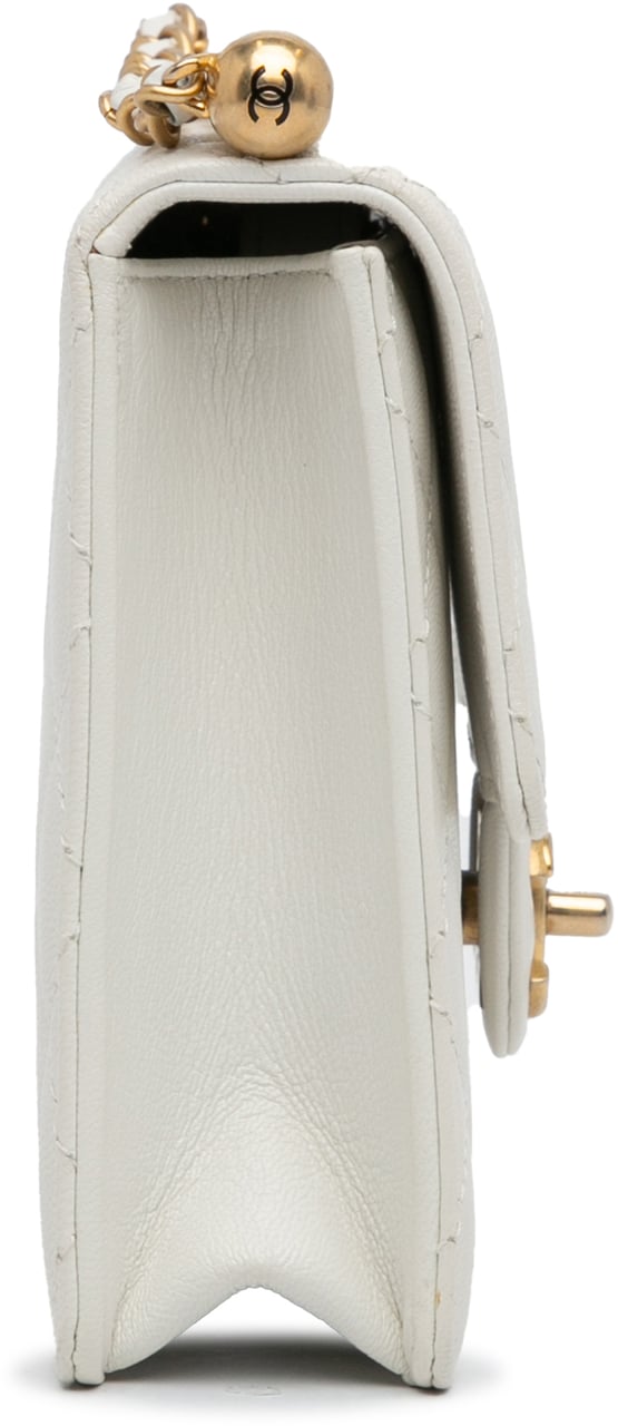 Chanel Small Lambskin Chic Pearls Flap Wit