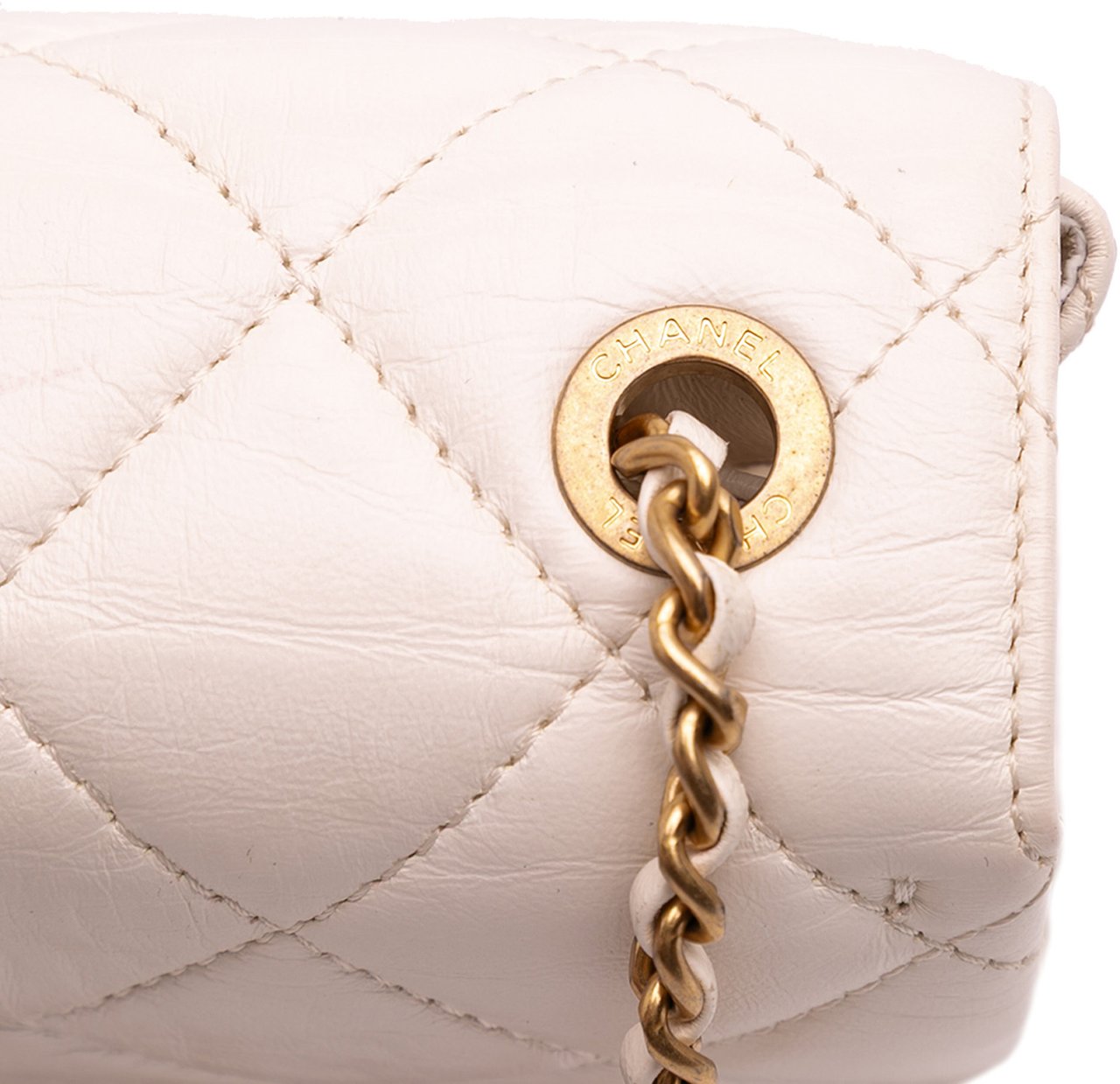 Chanel CC Quilted Aged Calfskin Accordion Flap Wit