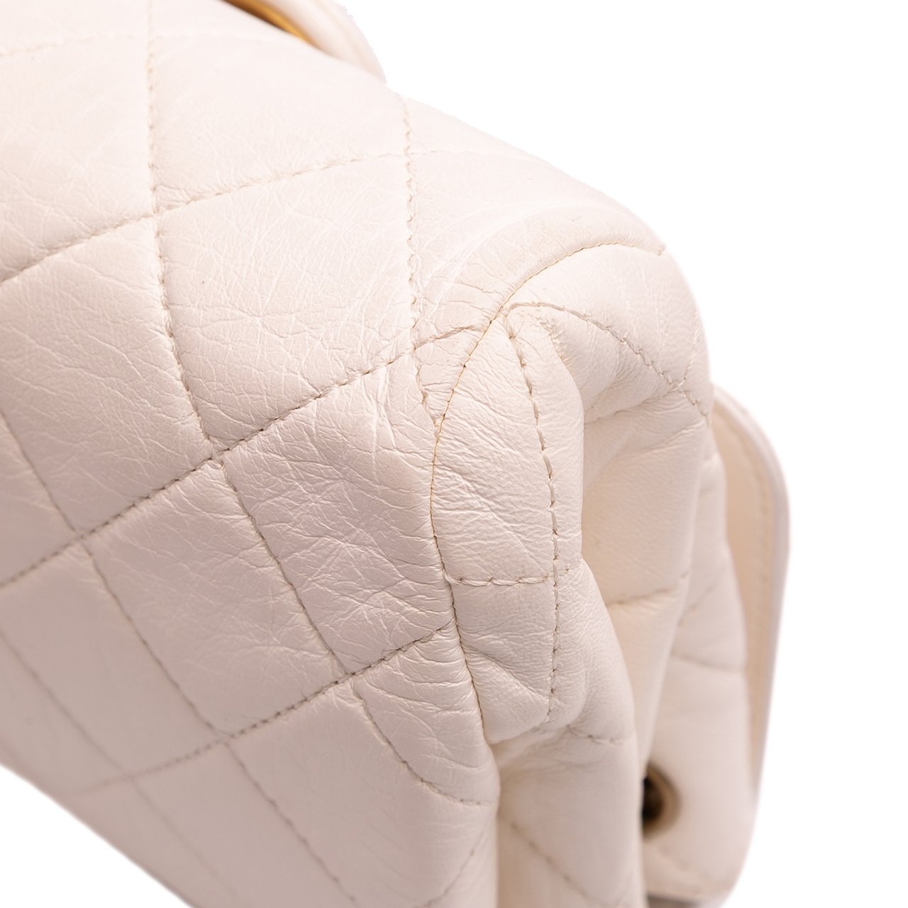 Chanel CC Quilted Aged Calfskin Accordion Flap Wit