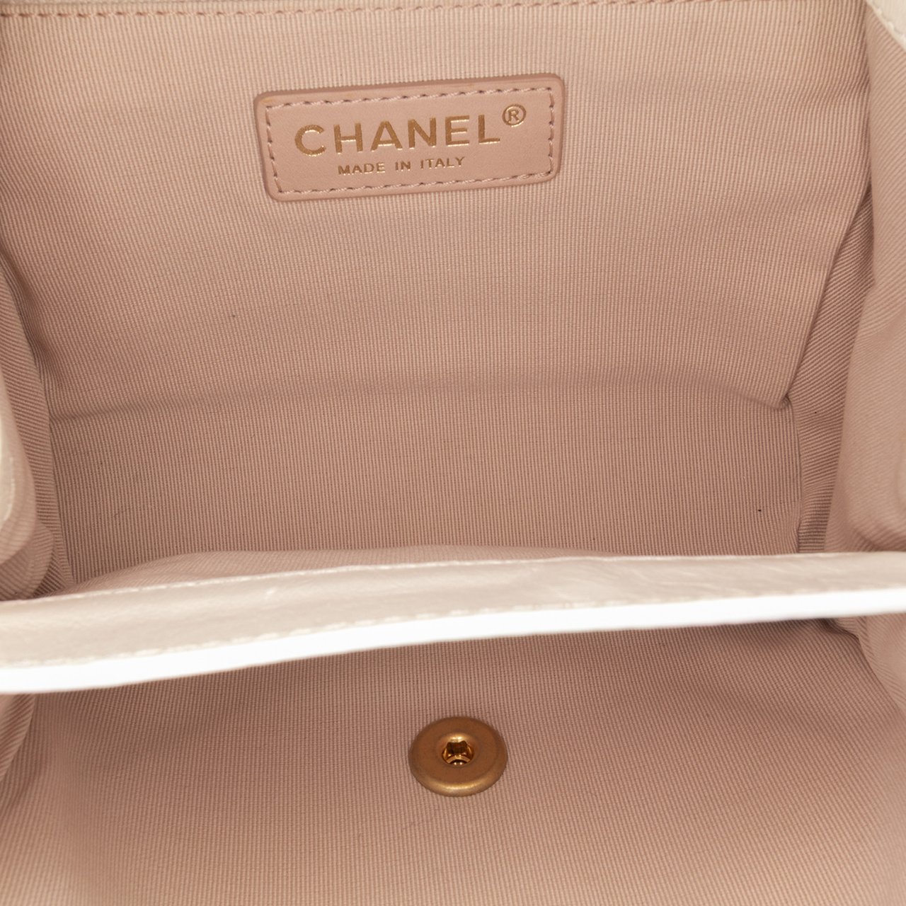 Chanel CC Quilted Aged Calfskin Accordion Flap Wit