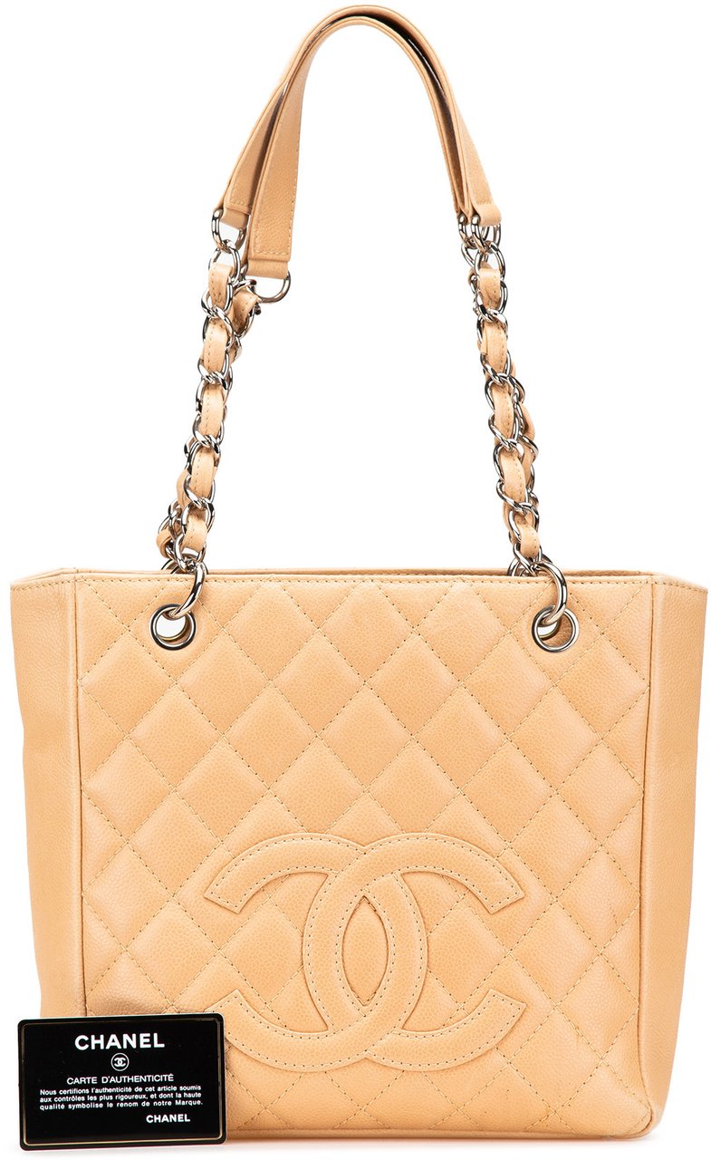 Chanel Caviar Petite Shopping Tote Bruin