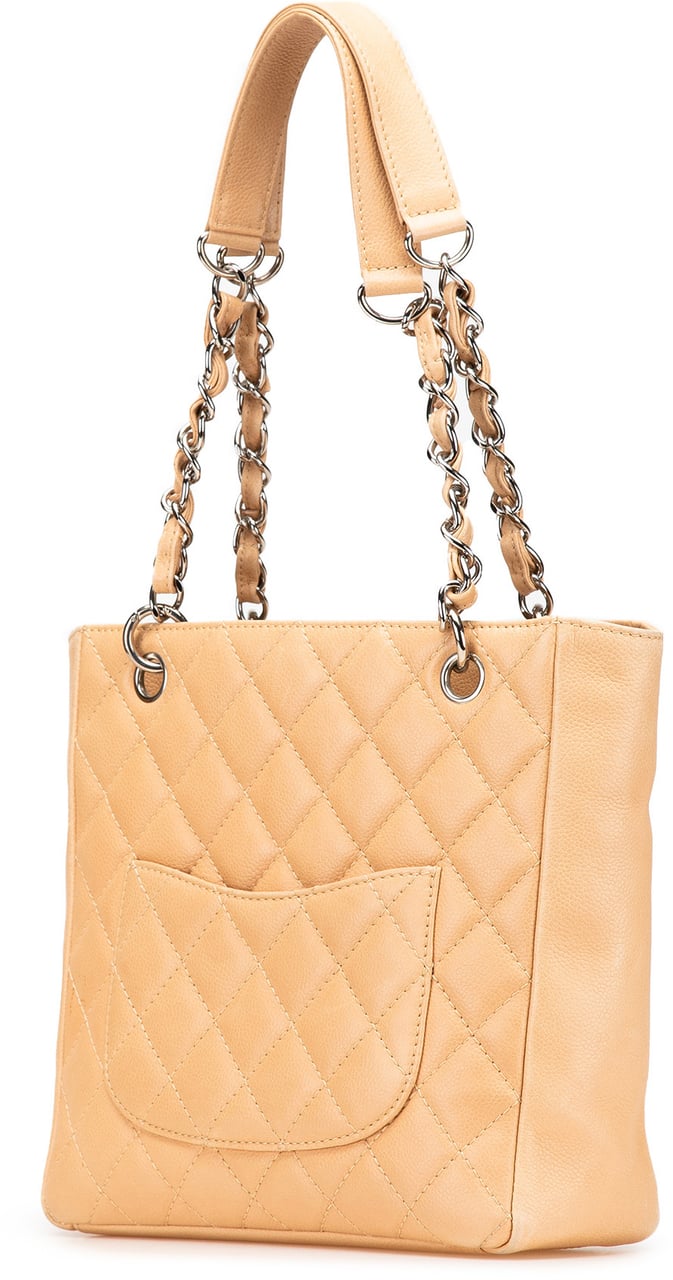 Chanel Caviar Petite Shopping Tote Bruin