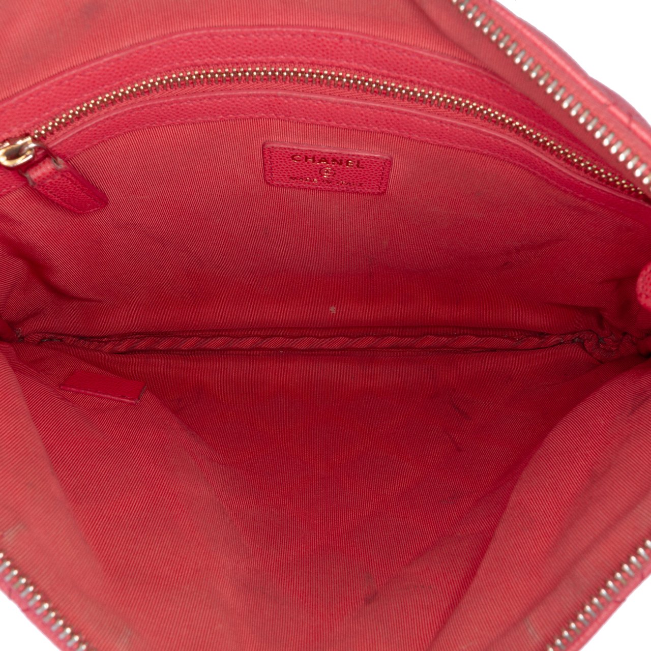 Chanel Medium Quilted Caviar O Case Clutch Roze