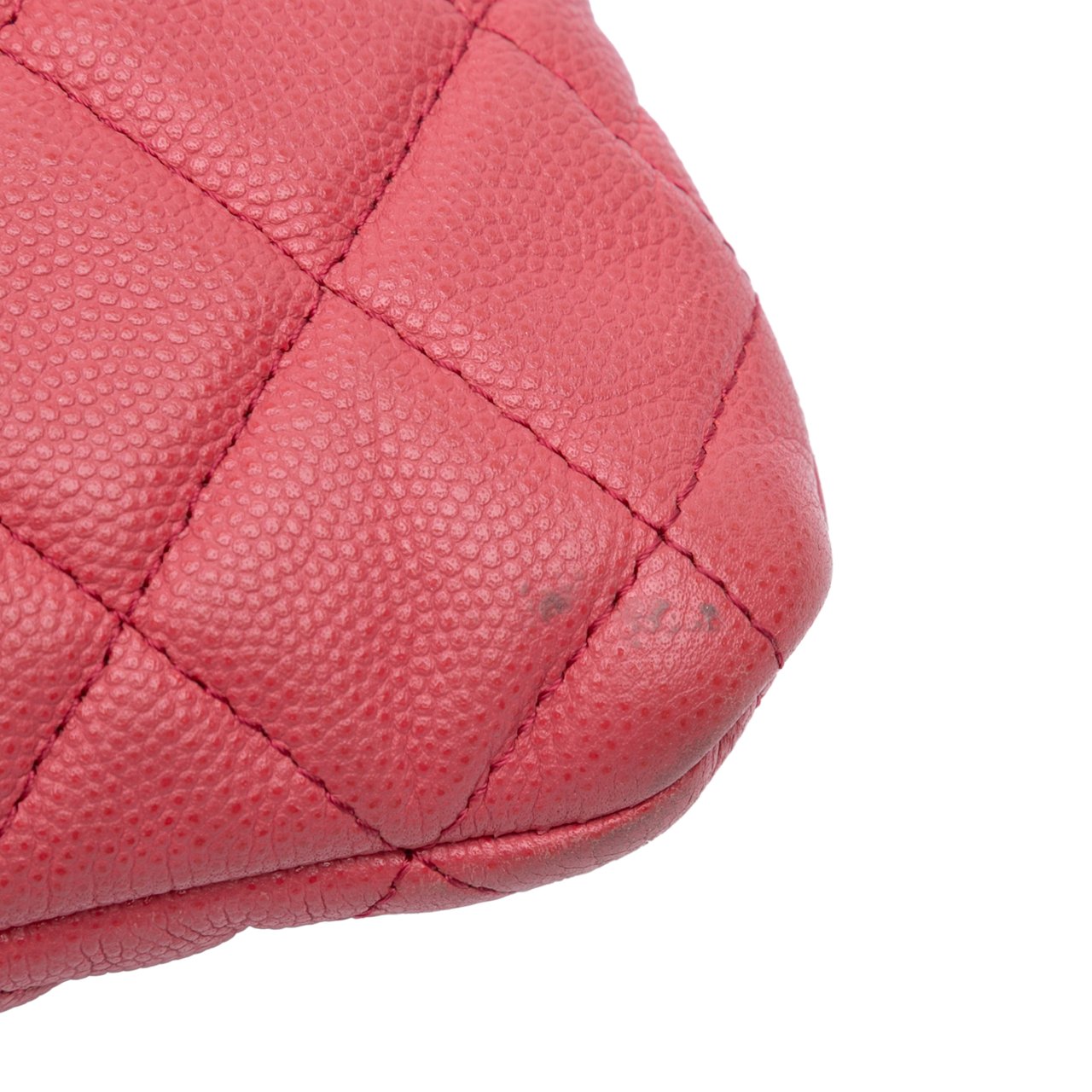 Chanel Medium Quilted Caviar O Case Clutch Roze