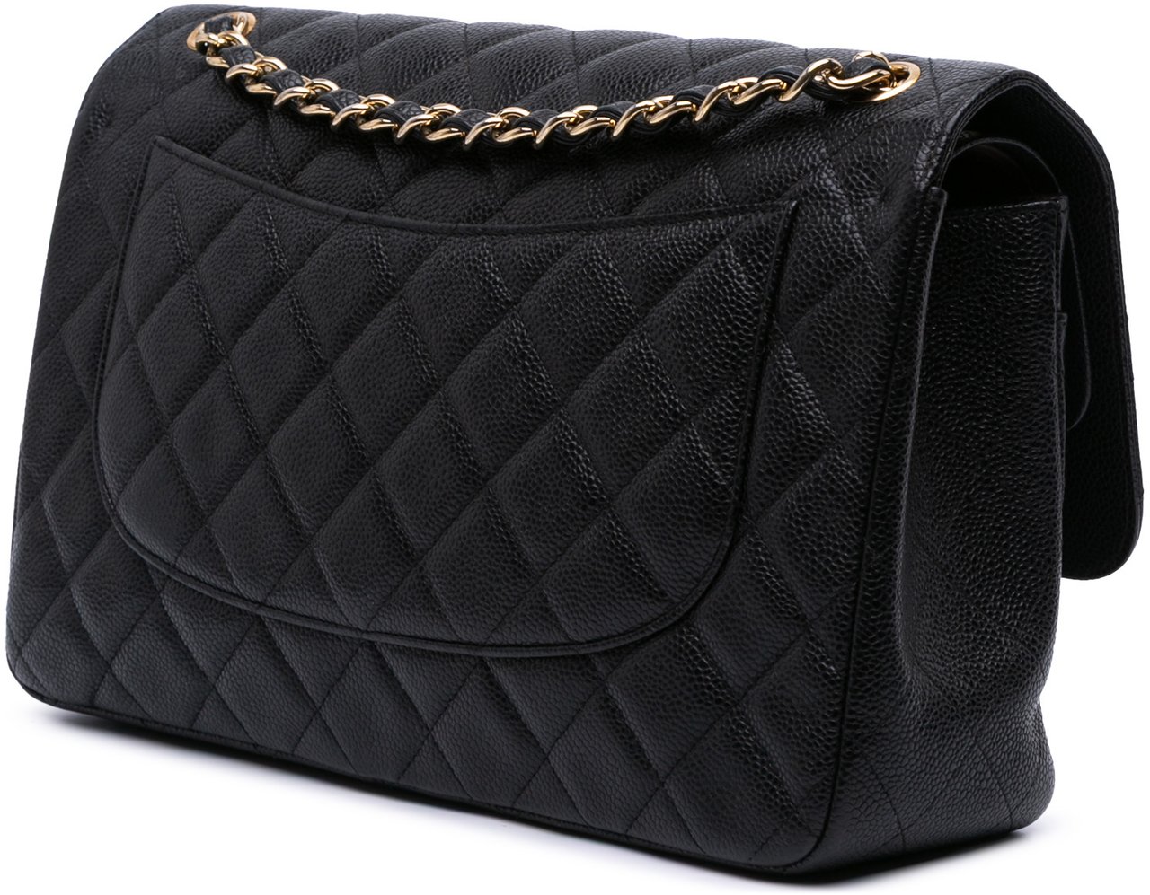 Chanel Jumbo Classic Caviar Double Flap Zwart
