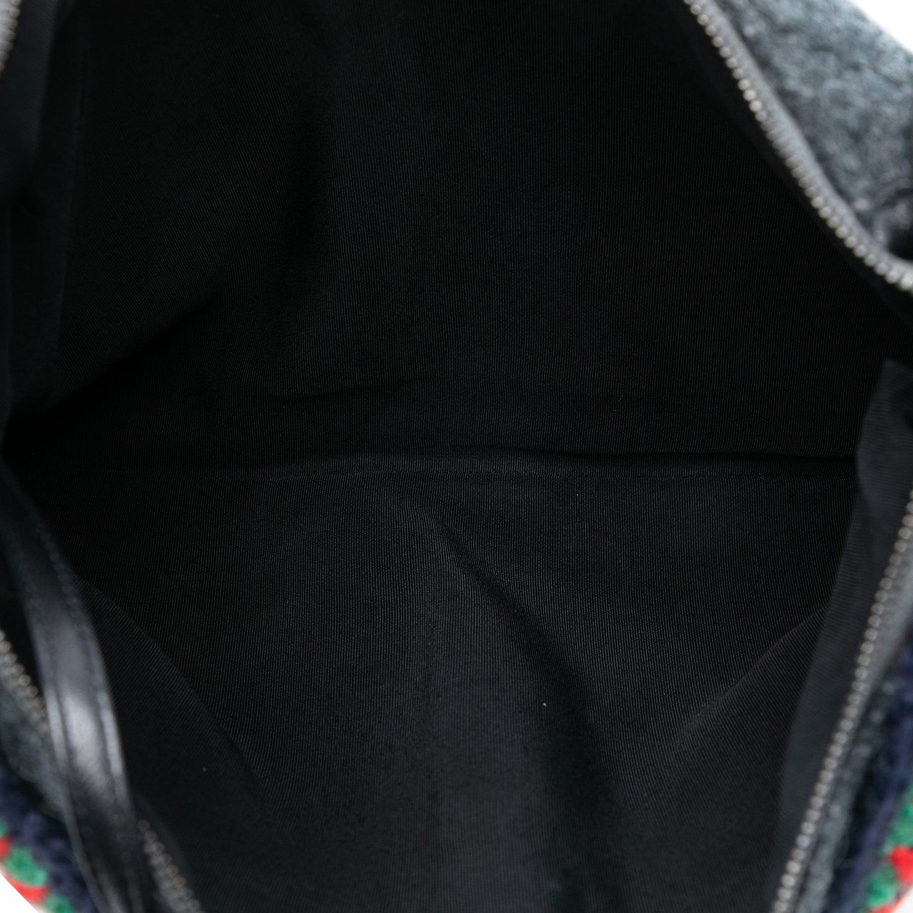 Chanel Quilted Wool and Lambskin Girl Bag Grijs