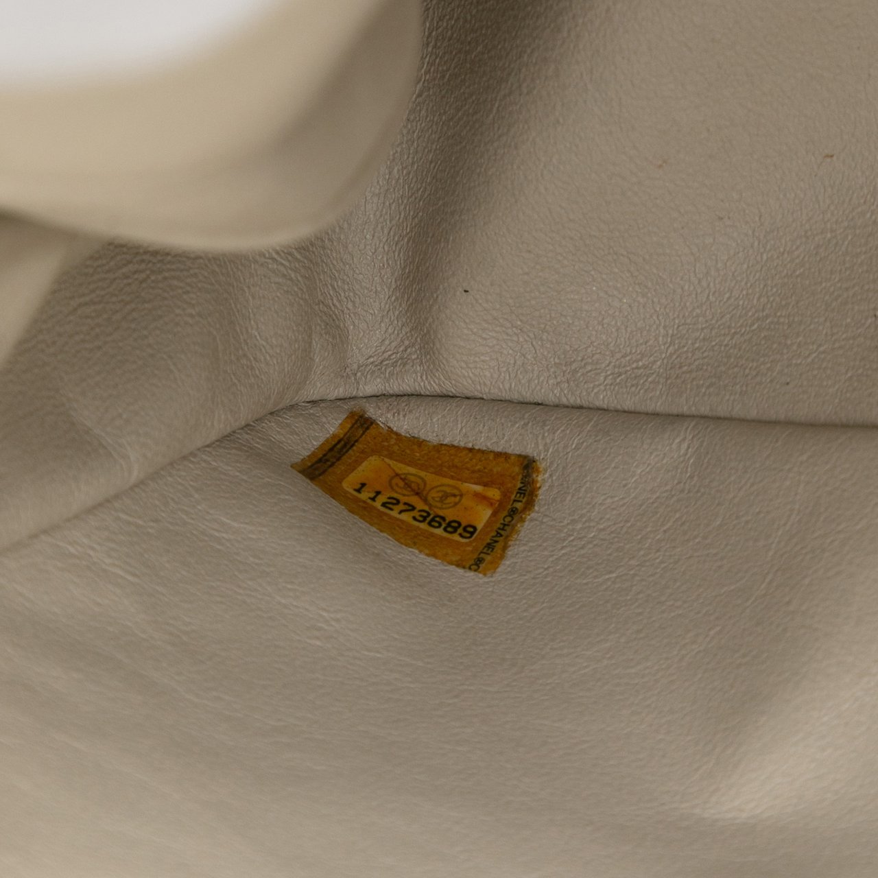 Chanel Jumbo Classic Caviar Bijoux Chain Single Flap Wit