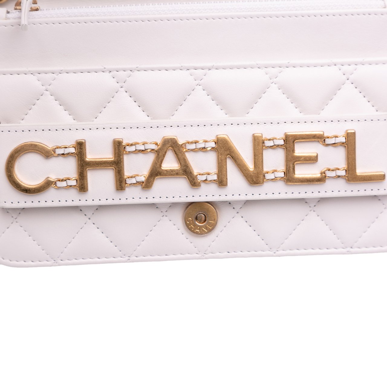 Chanel Medium Quilted Calfskin Enchained Flap Wit