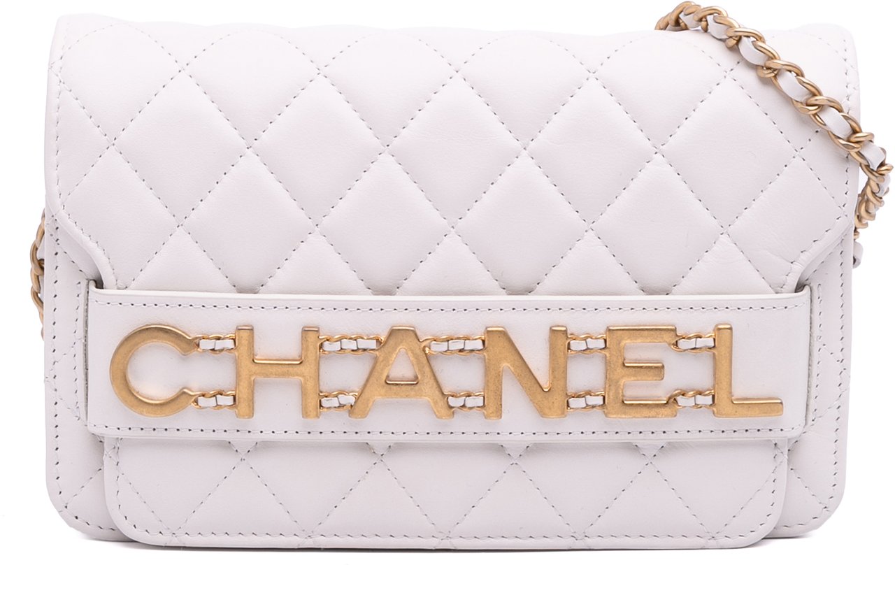 Chanel Medium Quilted Calfskin Enchained Flap Wit