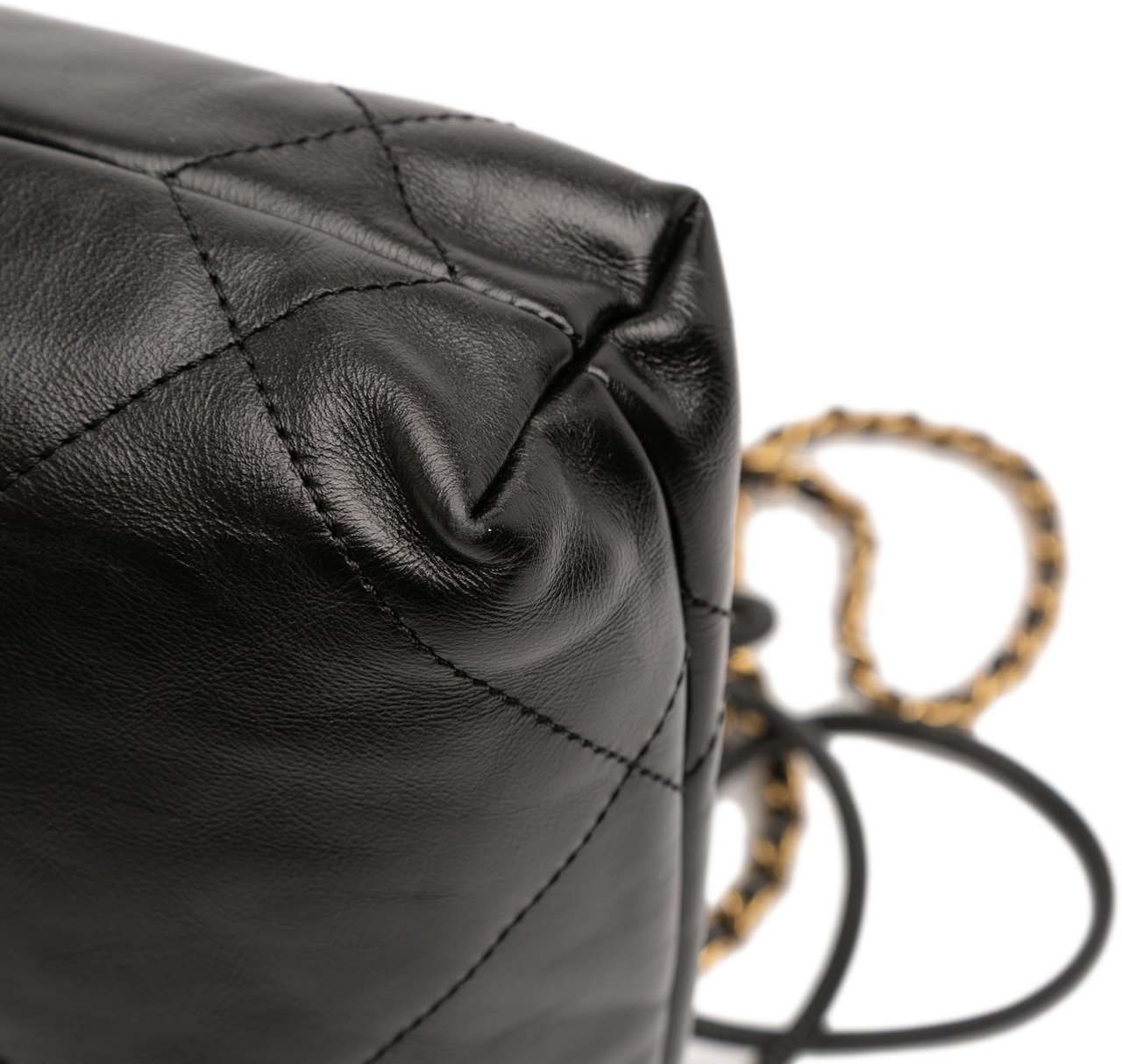 Chanel Mini Shiny Calfskin 22 Handbag Zwart