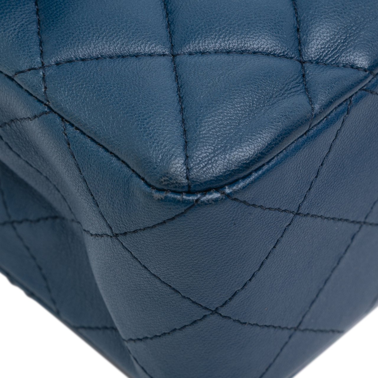 Chanel Small Classic Lambskin Double Flap Blauw