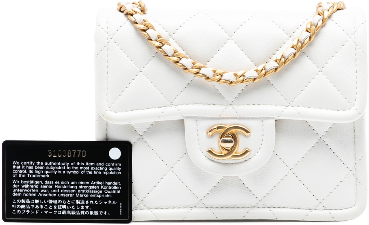 Chanel Mini Quilted Caviar Sweet Classic Flap Wit