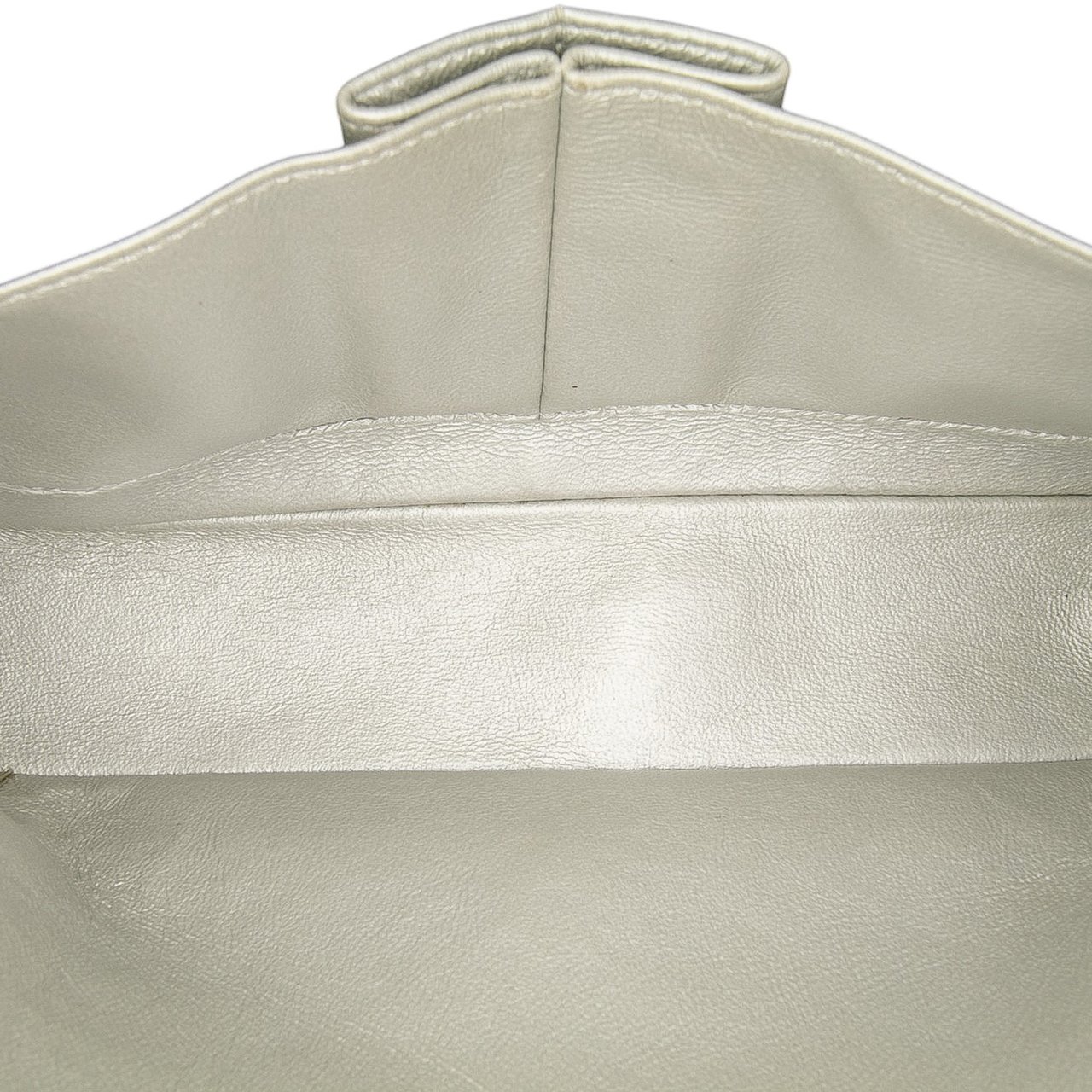 Chanel Medium Classic Perforated Lambskin Double Flap Zilver