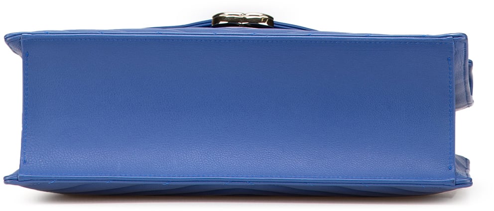 Chanel Chevron Calfskin Coco Envelope Shoulder Bag Blauw