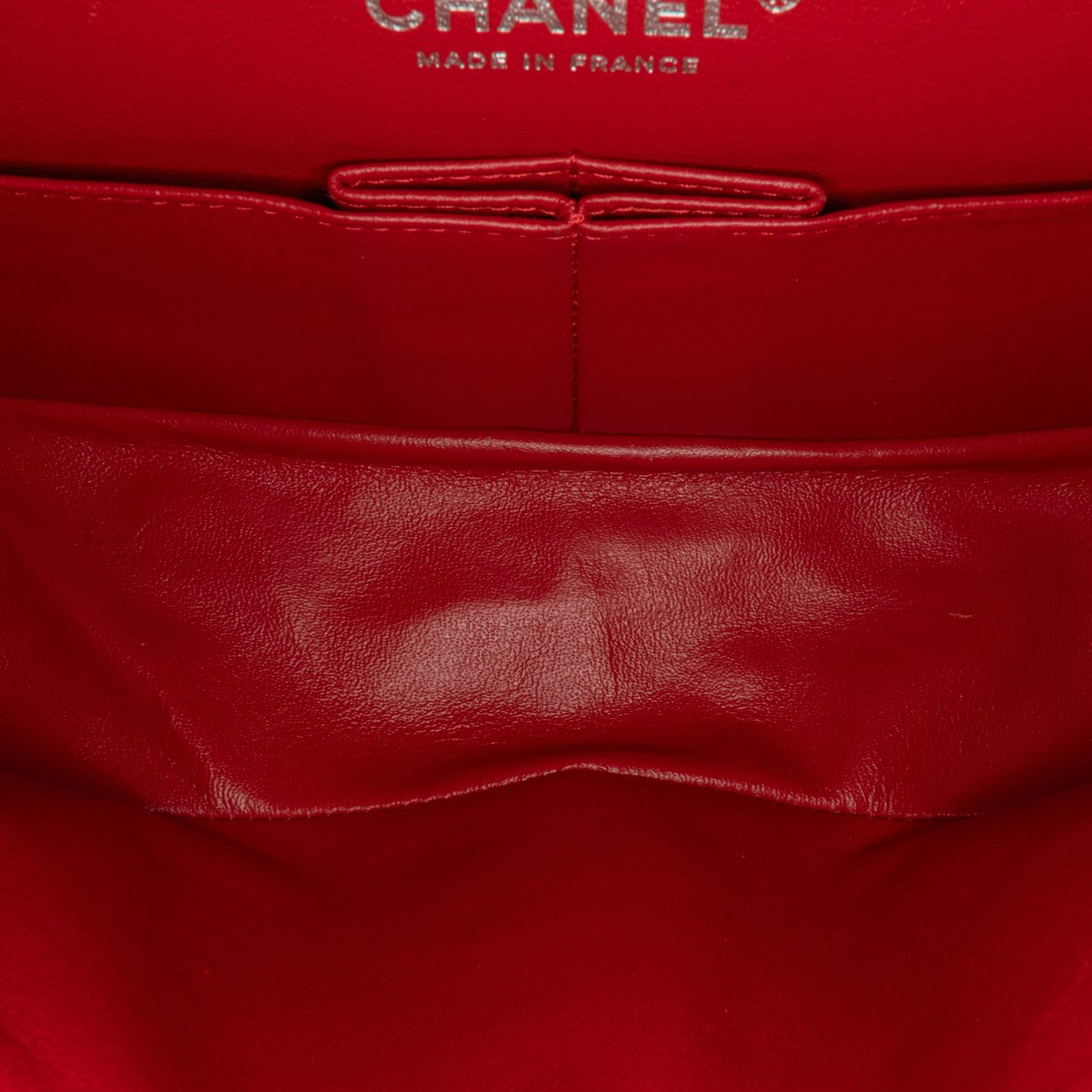 Chanel Medium Suede Re-issue 2.55 Double Flap Rood