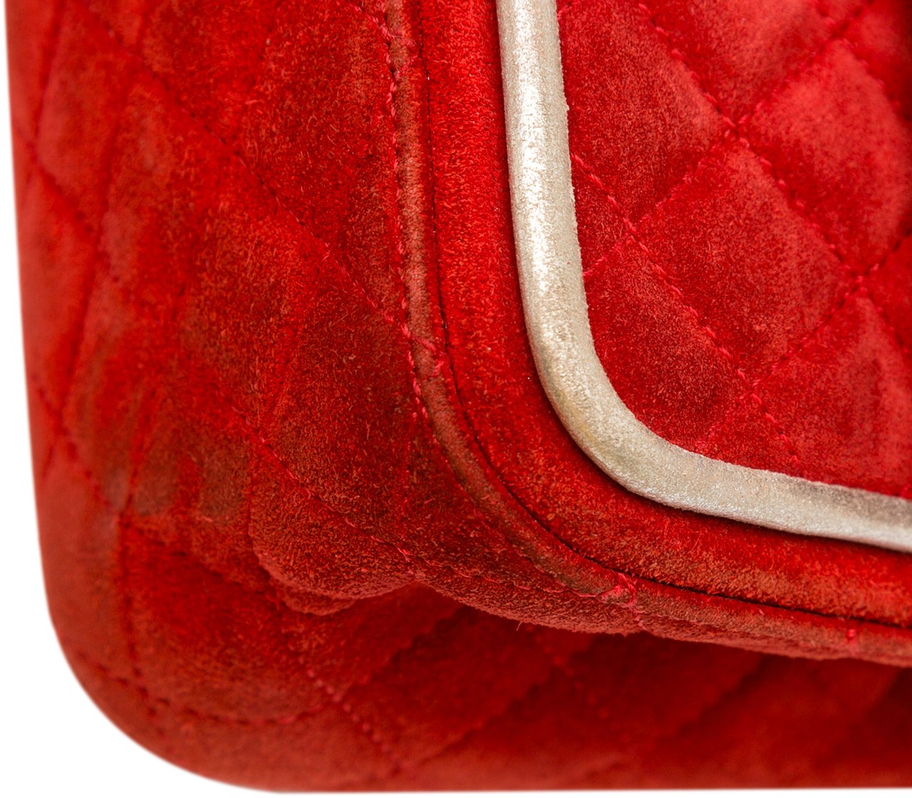 Chanel Medium Suede Re-issue 2.55 Double Flap Rood