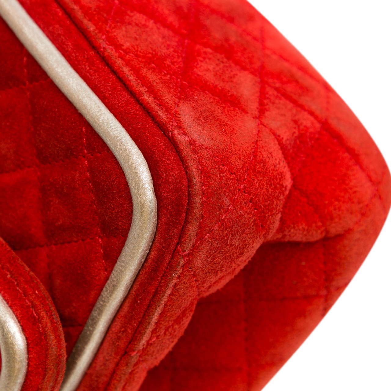 Chanel Medium Suede Re-issue 2.55 Double Flap Rood