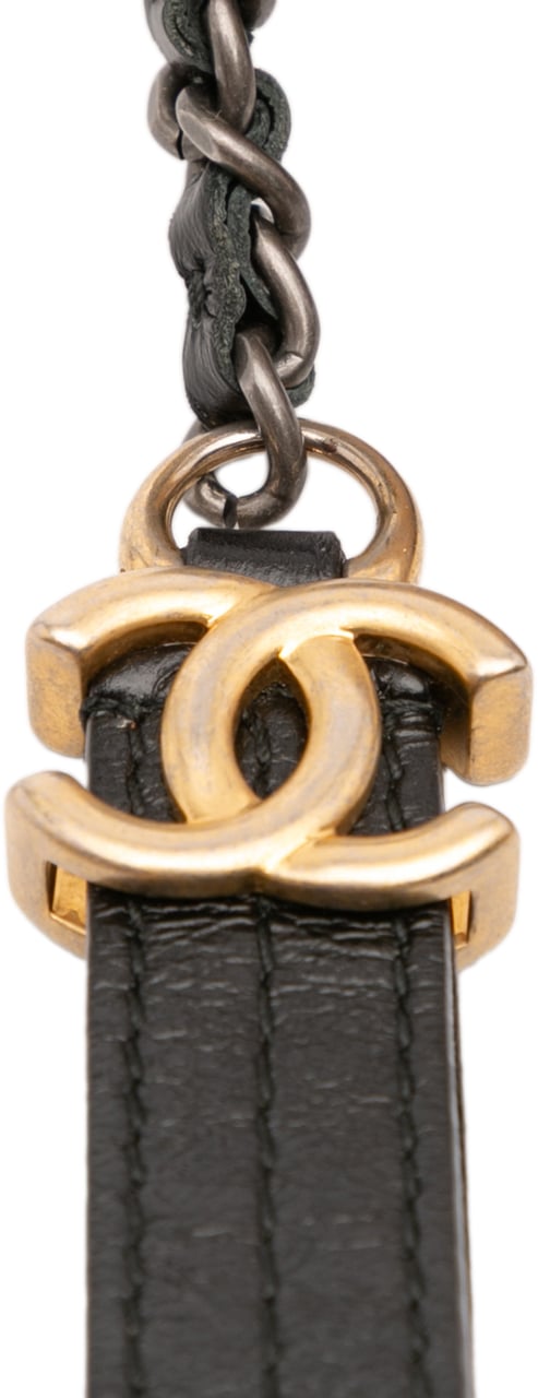 Chanel Large Aged Calfskin Gabrielle O Case Clutch Bruin