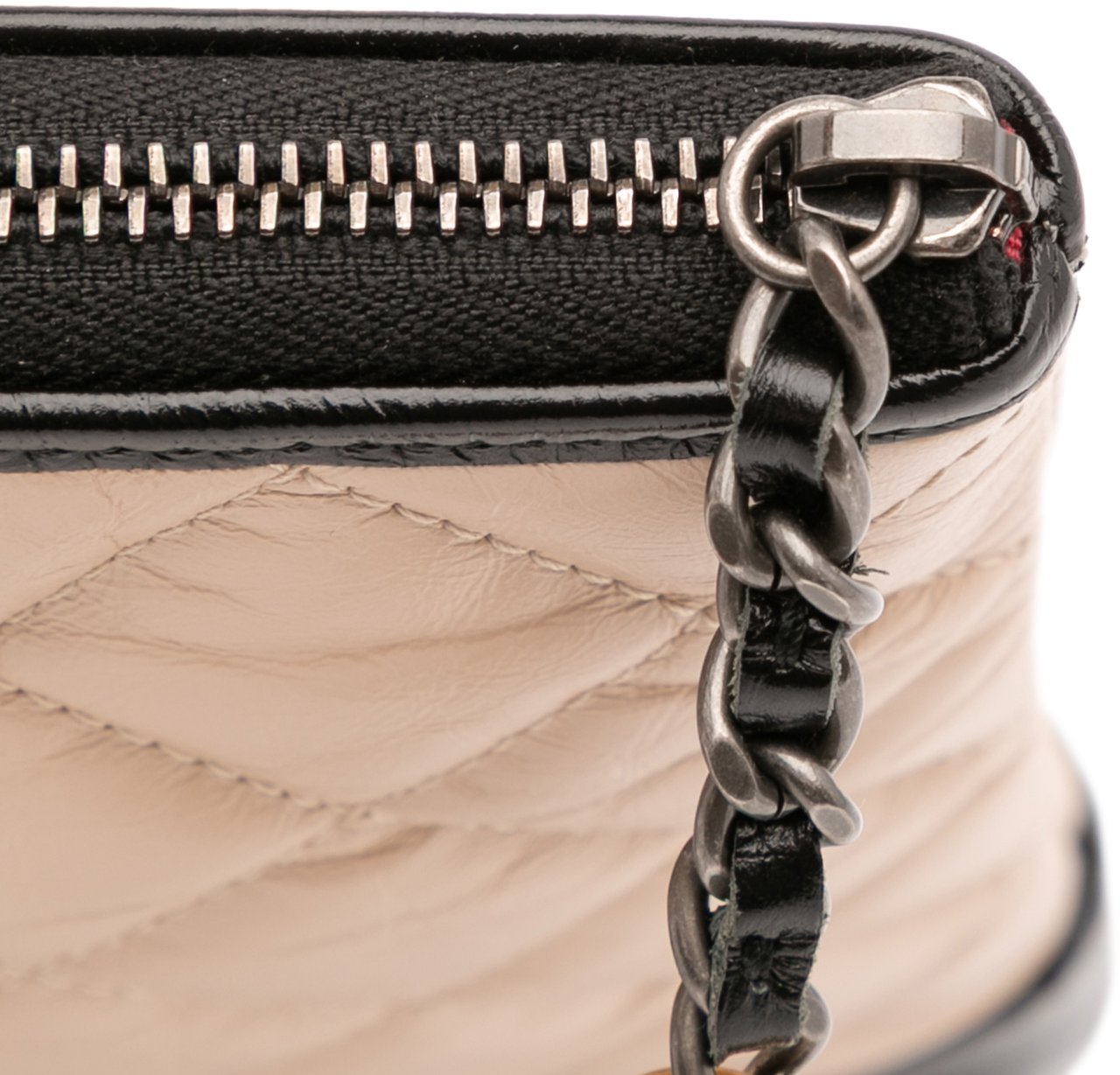 Chanel Large Aged Calfskin Gabrielle O Case Clutch Bruin