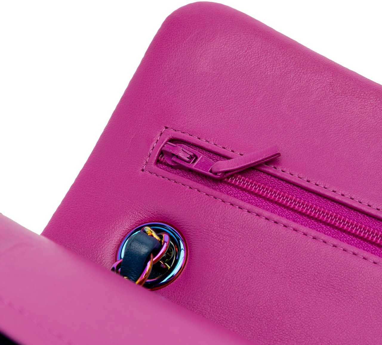 Chanel Small Classic Lambskin Rainbow Double Flap Blauw