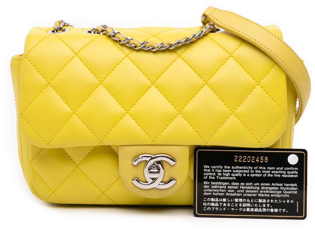 Chanel Paris Seoul Small Rubber Coco Rain Flap Geel