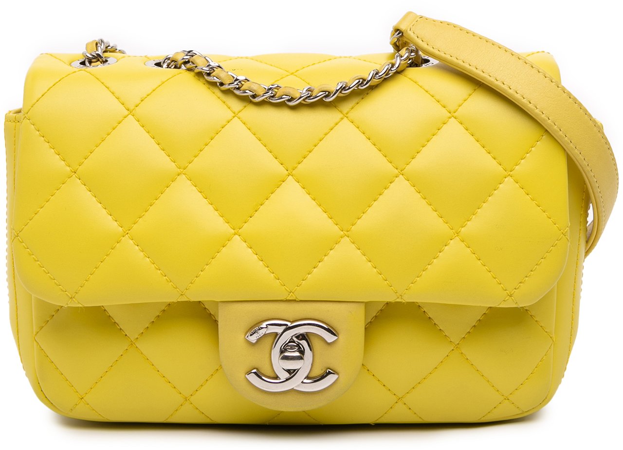 Chanel Paris Seoul Small Rubber Coco Rain Flap Geel